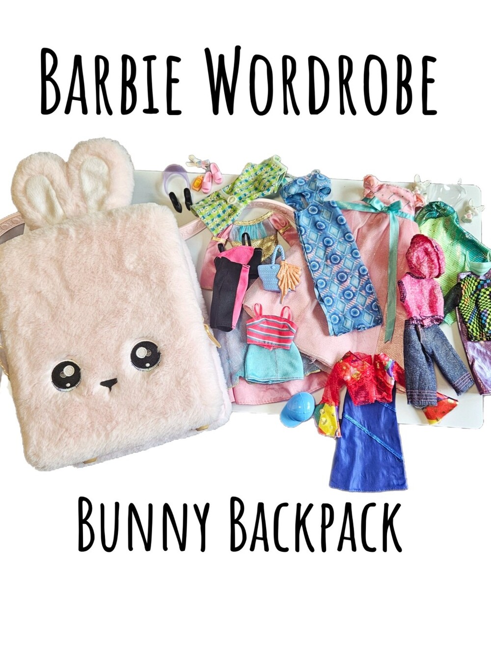 Barbie Fashion Outfit Set With Bunny Wordrobe Backpack